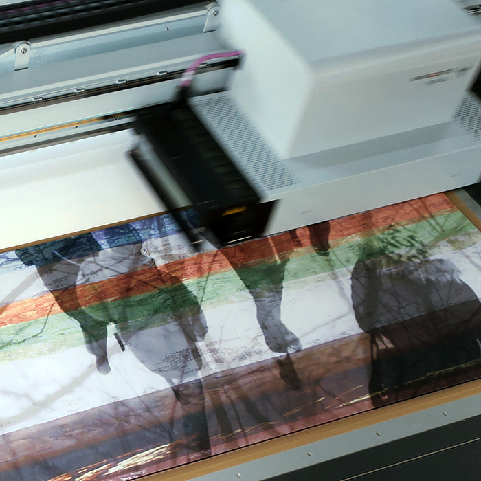 Der Digitaldrucker in Aktion 